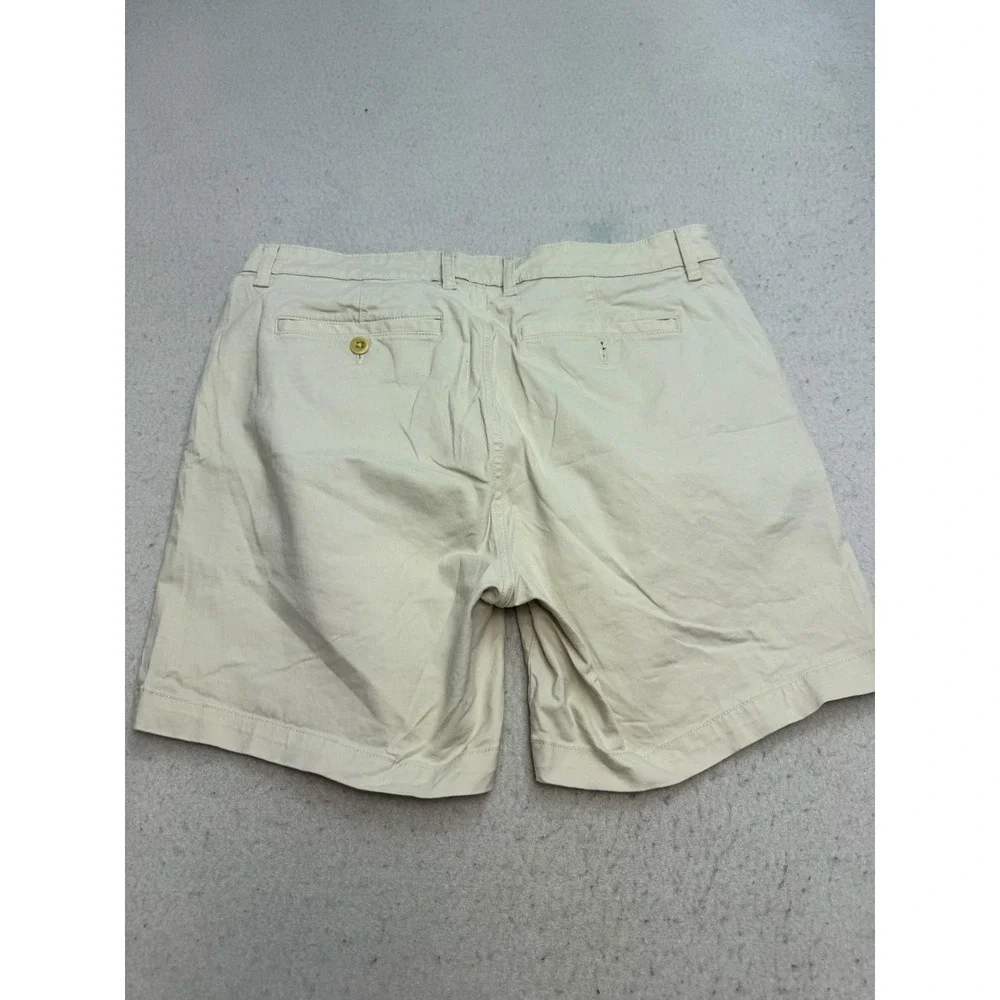Flint And Tinder Shorts Mens 34 Beige Chino Canvas 7 Inseam Stretch Casual